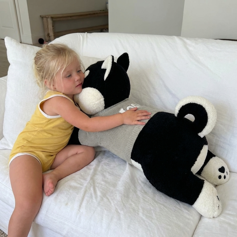 Leona Cuddle Husky Kids Plush Toy — Clean Modern Comfort Buddy