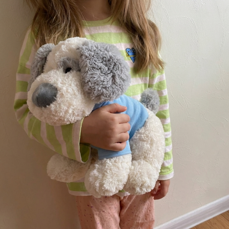 CuddleWear Puppy Plush Toy — Cozy Comfort Companion