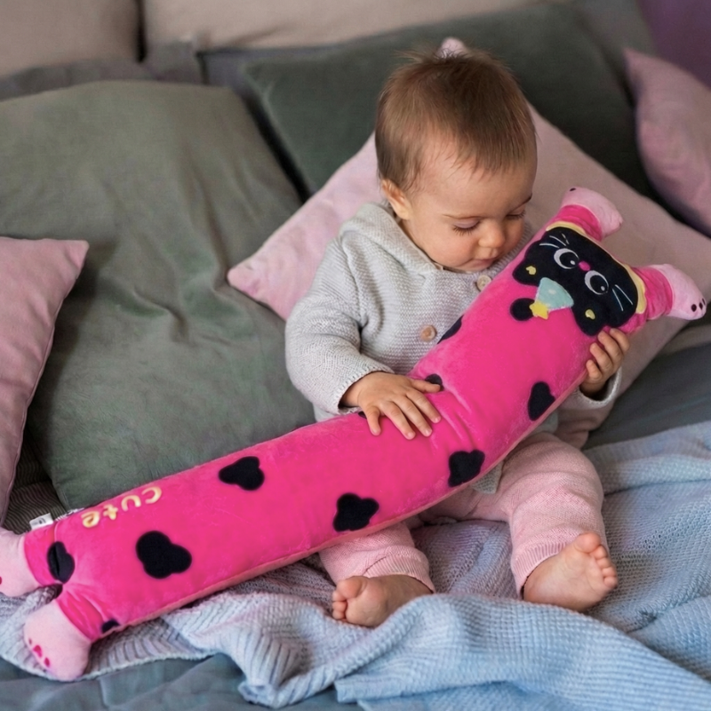 SnugglePaws Kitty Bolster Plush Toy — Cozy Comfort for Kids