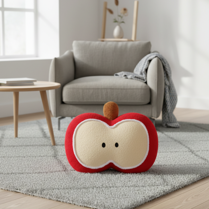 Apple Cuddle Plush Pillow Toy – Kids Clean Comfort Cushion