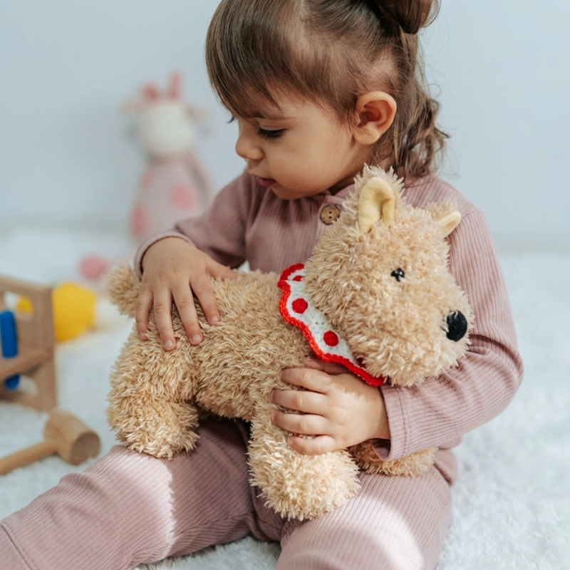 CuddlePup Terrier Plush Dog Toy — Soft Comfort Companion