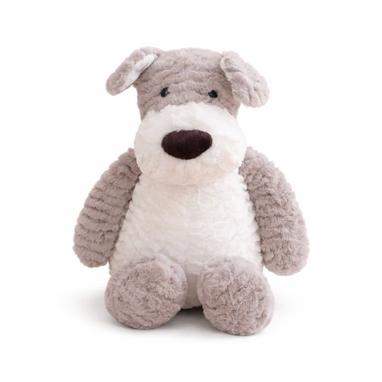 CuddlePup Sitting Schnauzer Plush Toy — Cozy Comfort Companion