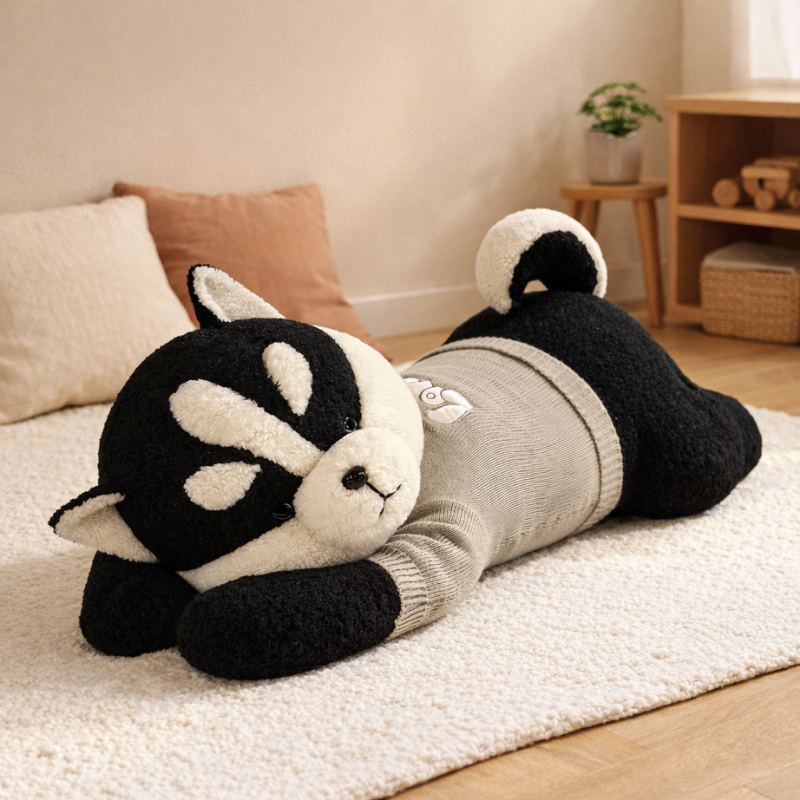 Leona Cuddle Husky Kids Plush Toy — Clean Modern Comfort Buddy